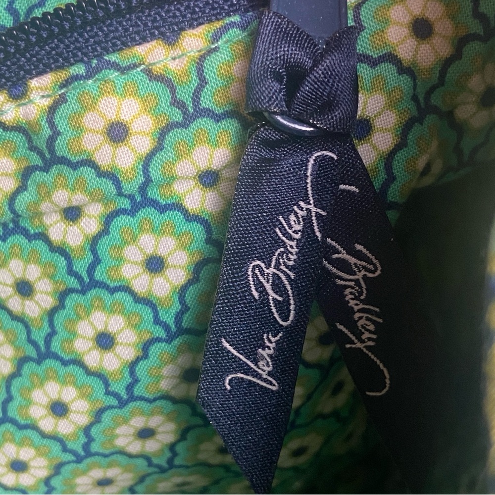 Vera Bradley Rhythm & Blues Saddle Up Crossbody Bag Womens Blue Green Quilted - Picture 8 of 16